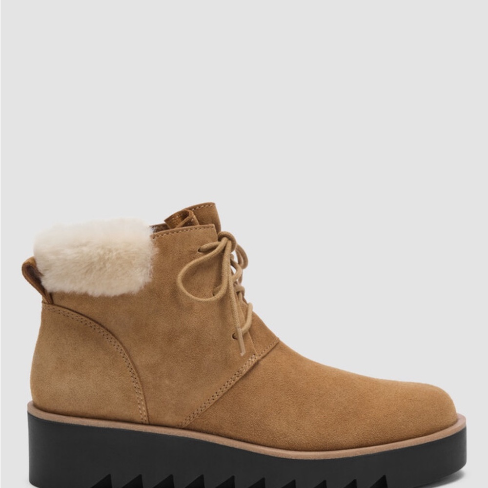 Eileen Fisher Kenille Sport Suede Wedge Bootie NWT Size 6